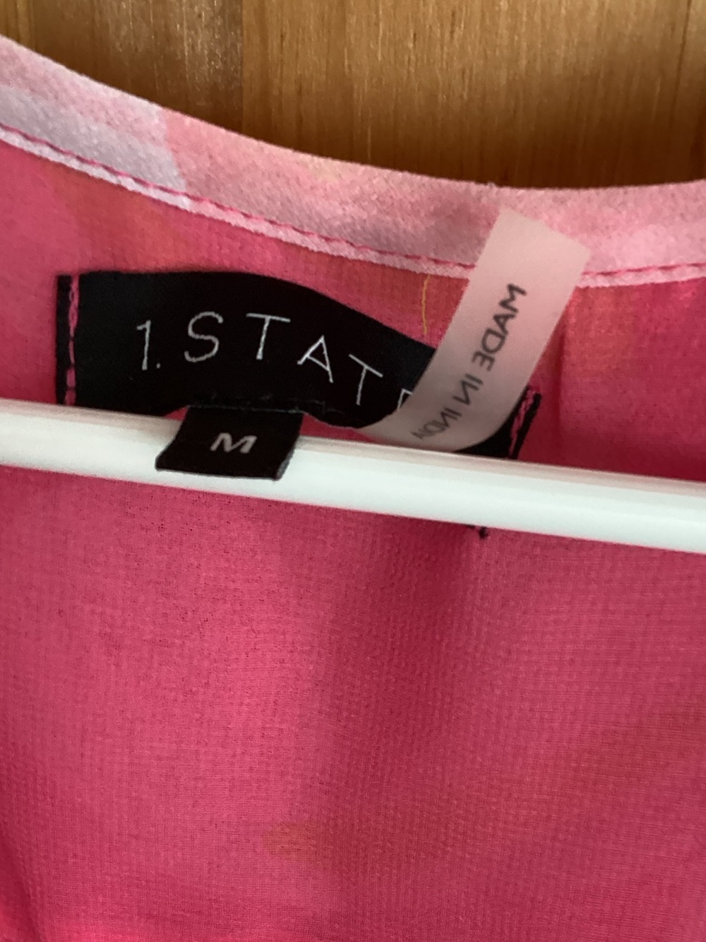1.STATE Hot Pink Blouse